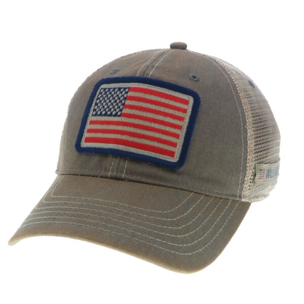 American Flag Hat (Grey)