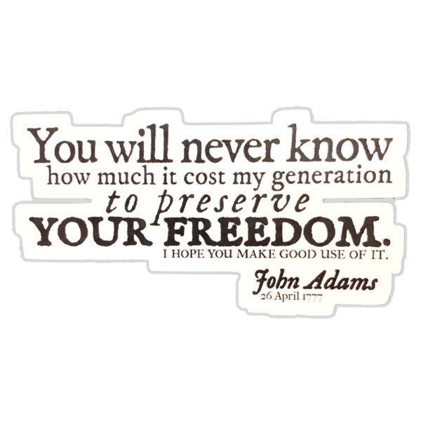 images John Adams’ Freedom Quote Sticker