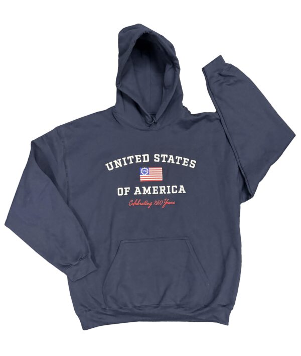Navy_Hoodie USA 250th Embroidered Navy Hoodie